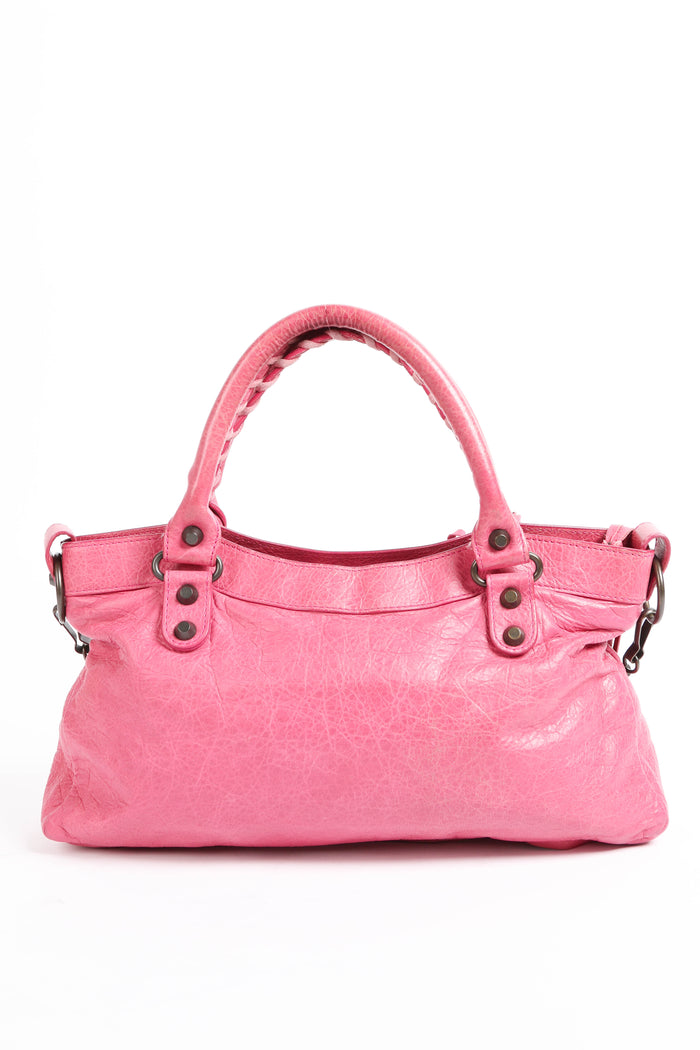 2000s Balenciaga Pink Leather First City Bag