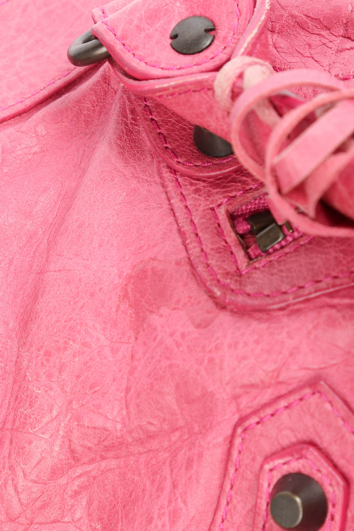 2000s Balenciaga Pink Leather First City Bag