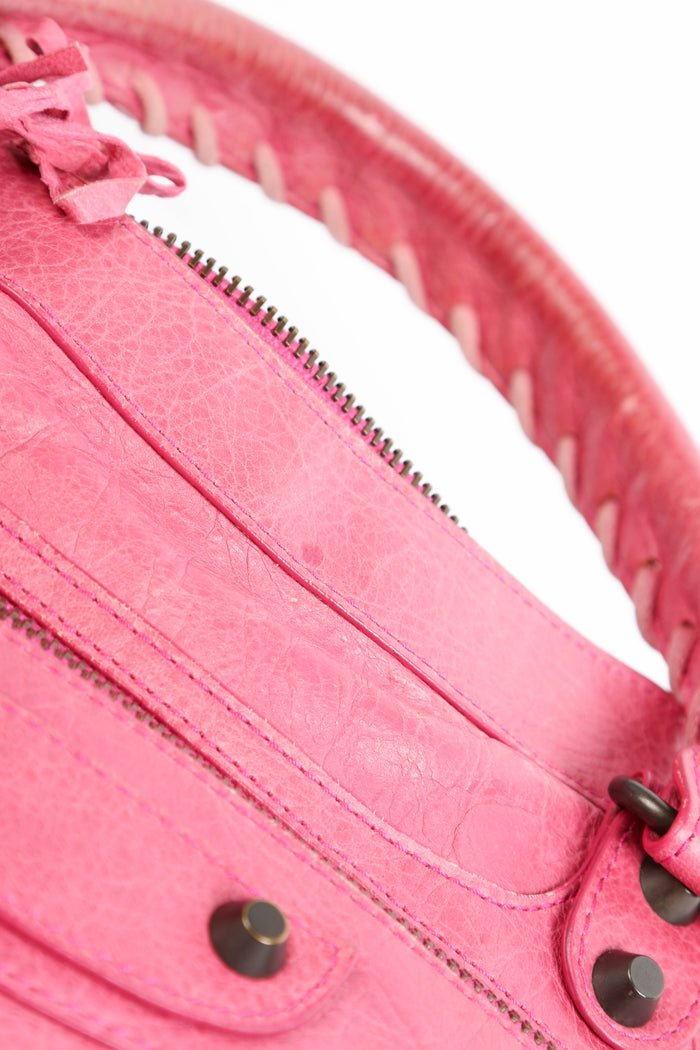 2000s Balenciaga Pink Leather First City Bag