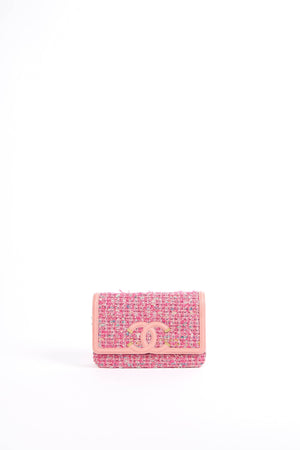 2019 Chanel Pink Tweed Wallet on Chain – Break Archive