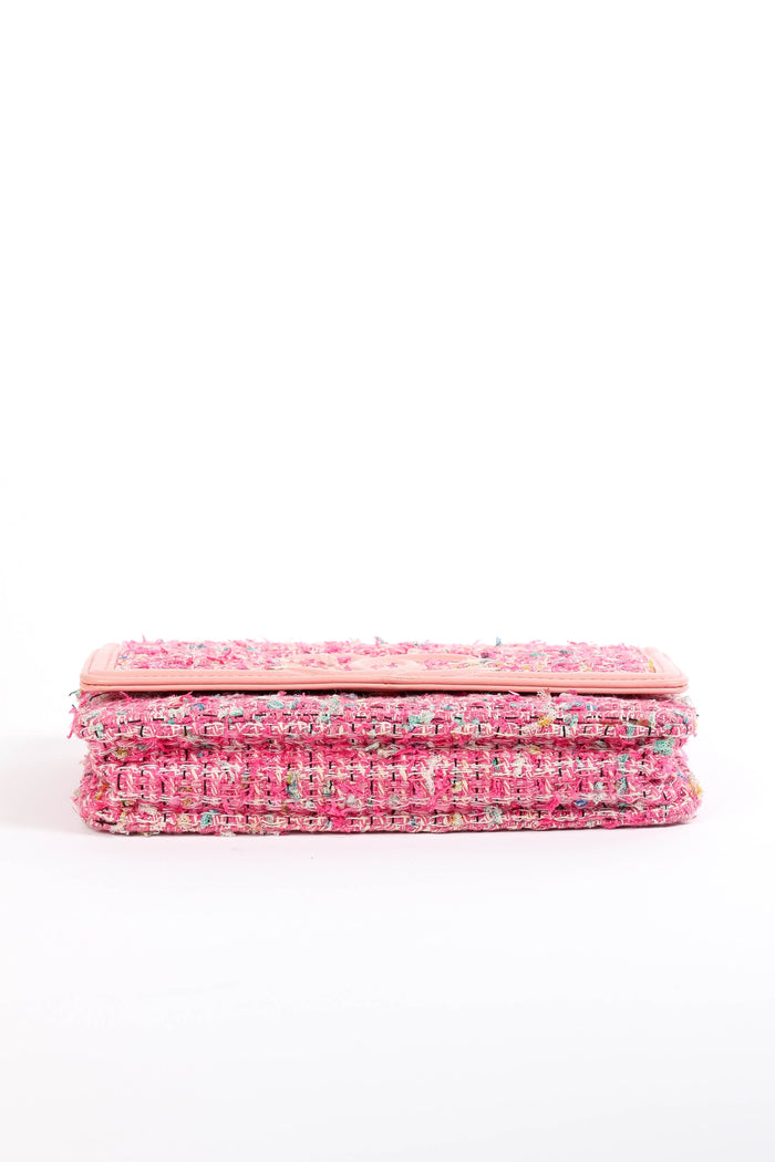 2019 Chanel Pink Tweed Wallet on Chain