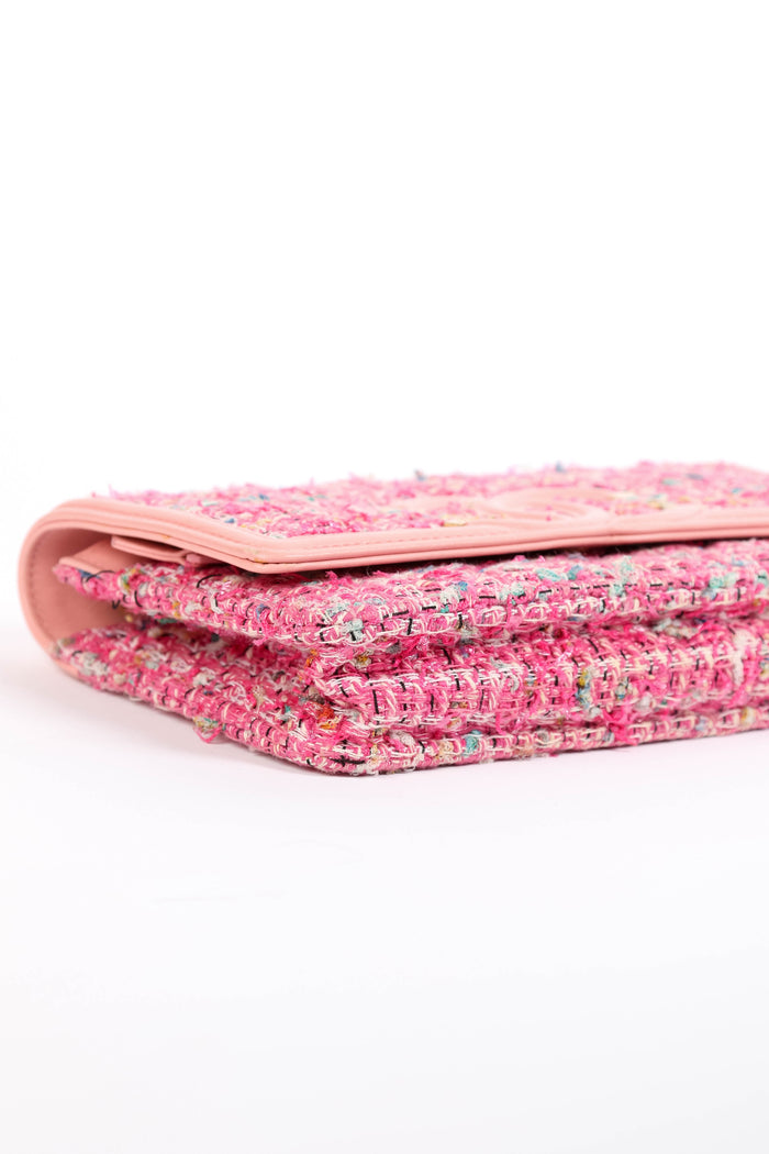 2019 Chanel Pink Tweed Wallet on Chain