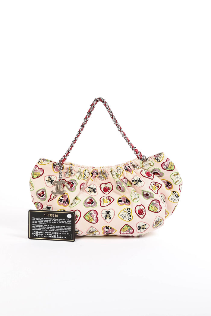 2000s Chanel Pink  Valentines Top Handle Bag