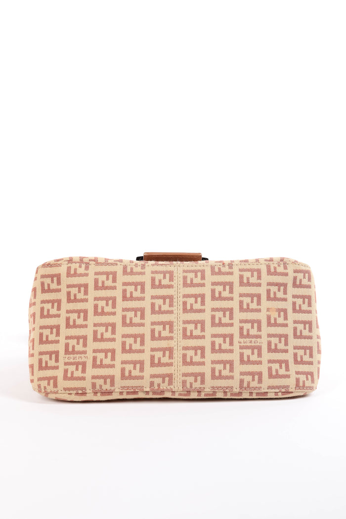 Vintage Fendi Beige Zucchino Mini Mamma Shoulder Bag