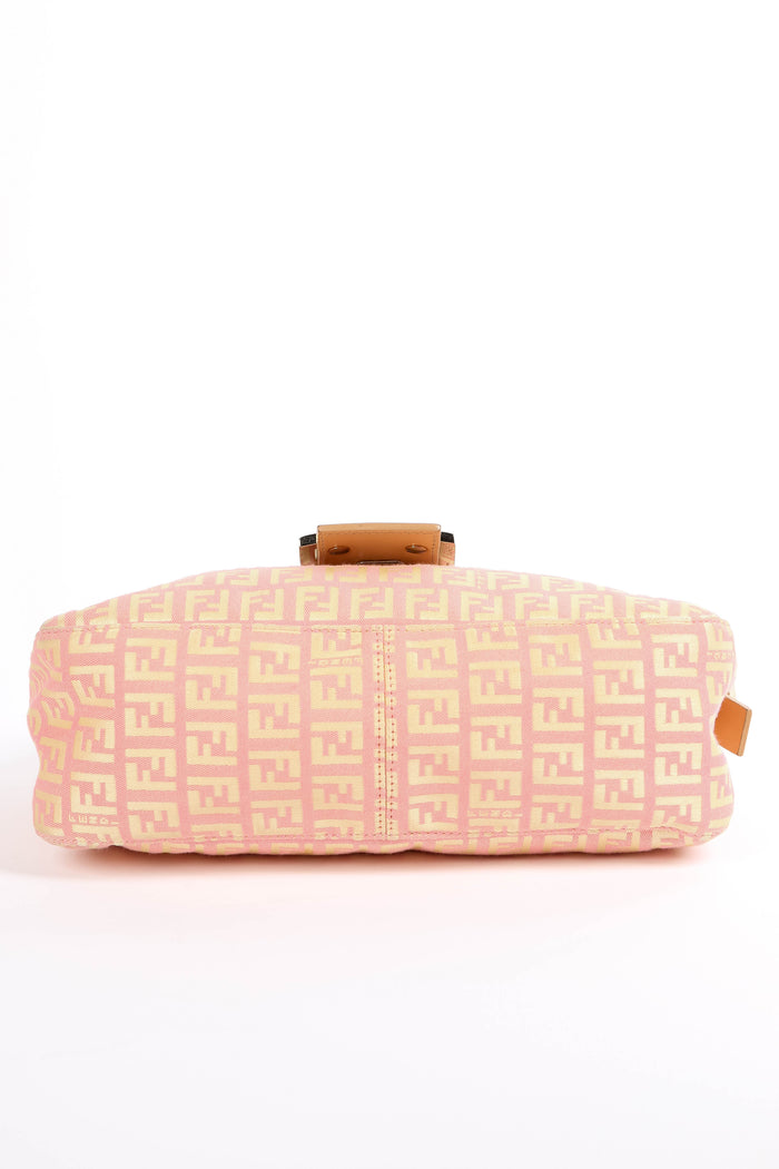 Vintage Fendi Pink Zucchino Shoulder Bag