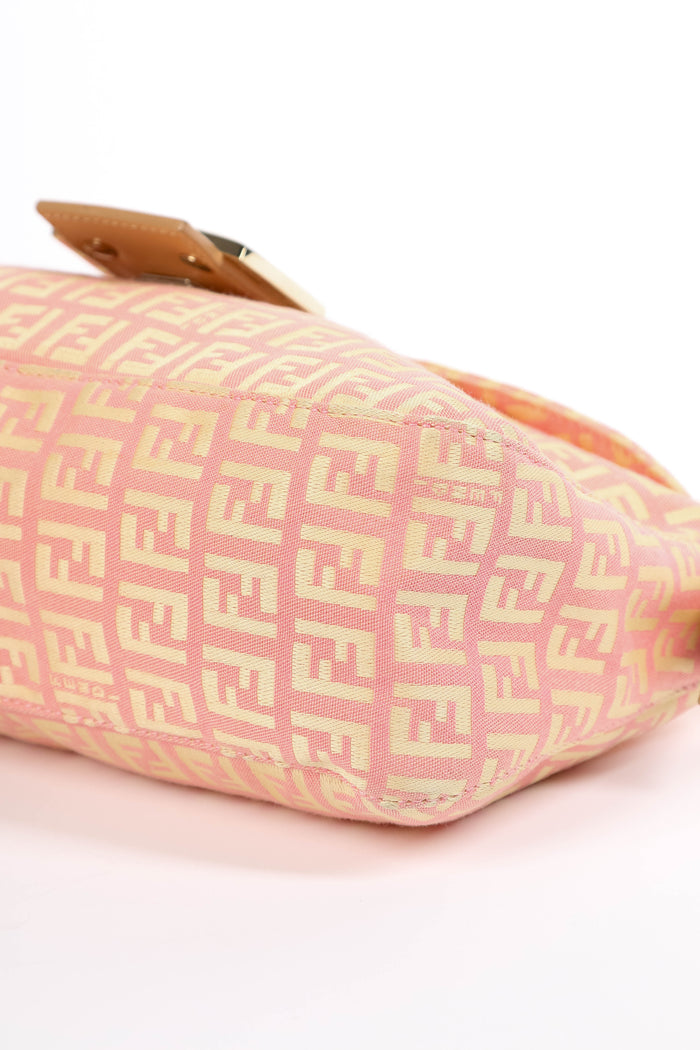 Vintage Fendi Pink Zucchino Shoulder Bag