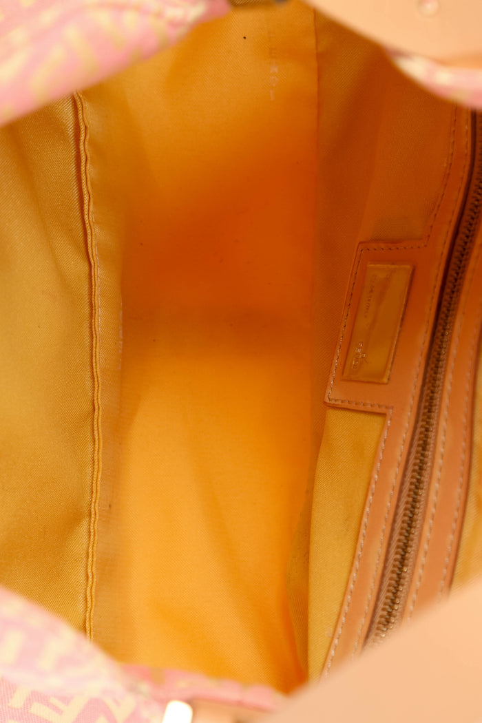 Vintage Fendi Pink Zucchino Shoulder Bag