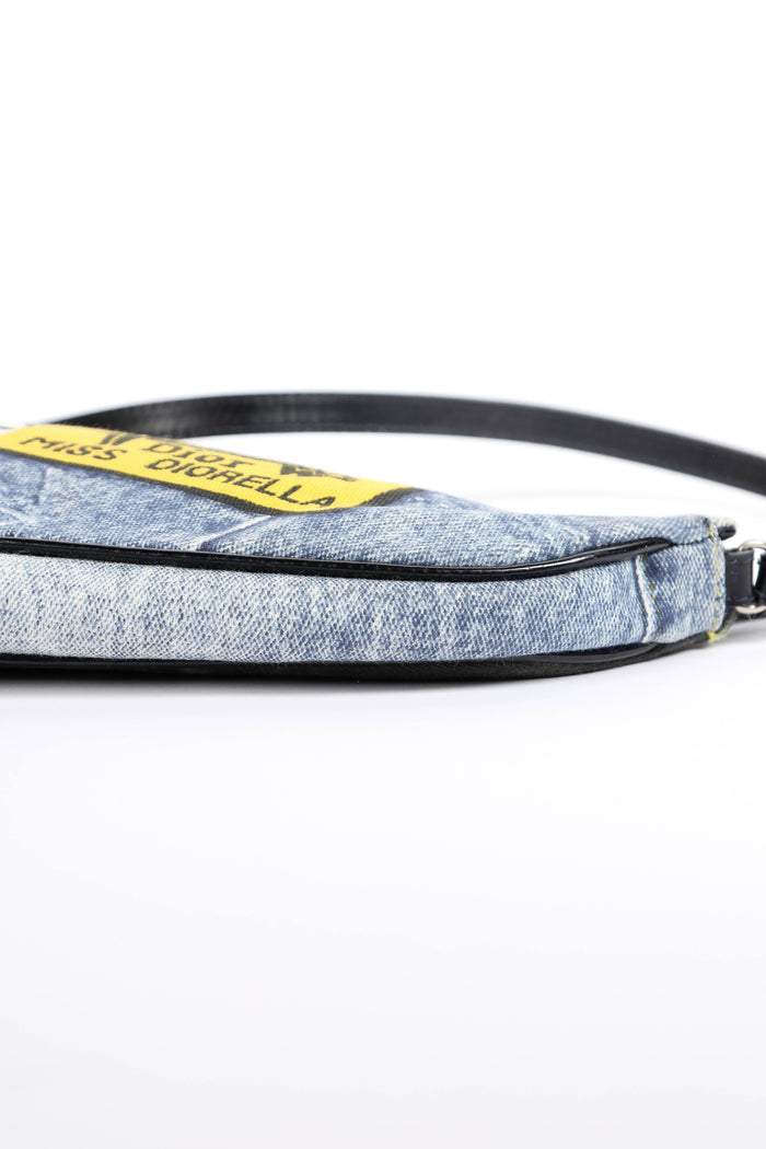 2000s Christian Dior "Diorella" Denim Print Saddle Bag