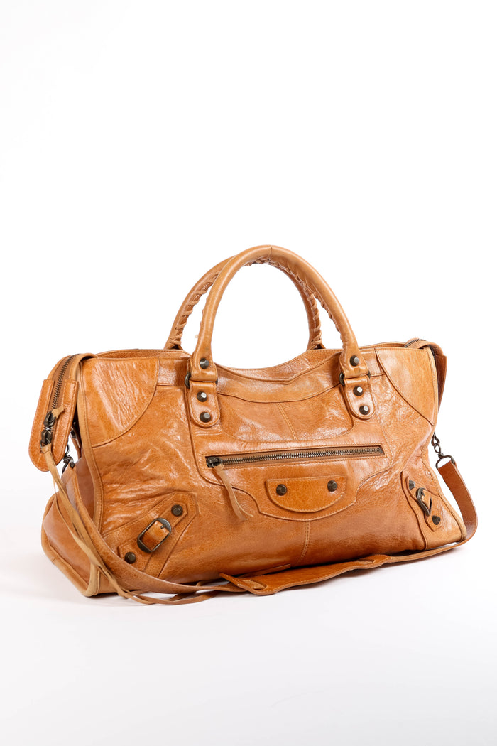2010s Balenciaga Tan Leather Part Time City Bag