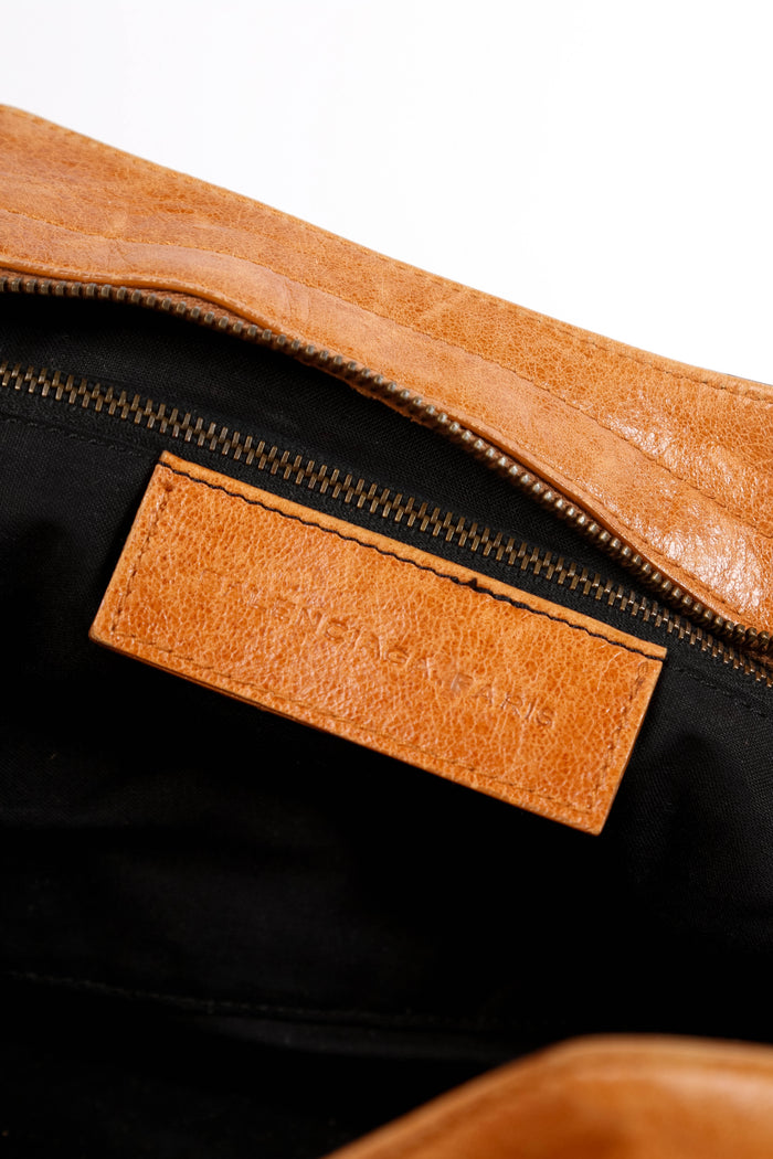 2010s Balenciaga Tan Leather Part Time City Bag
