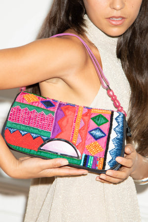 Limited Edition 2000s Christian Dior Malice Multicoloured Beaded Shoulder Bag