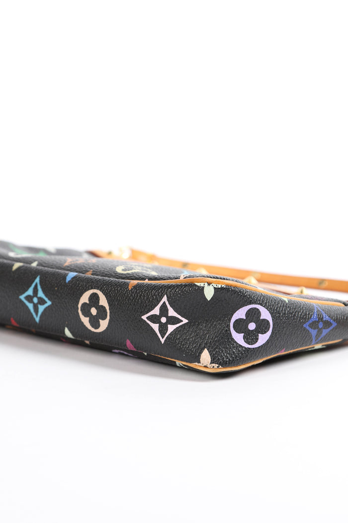 Vintage Louis Vuitton x Takashi Murakami Black Multicolour Pochette Accessoires