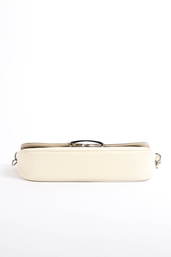 2000s Louis Vuitton White Epi Leather Montaigne Shoulder Bag