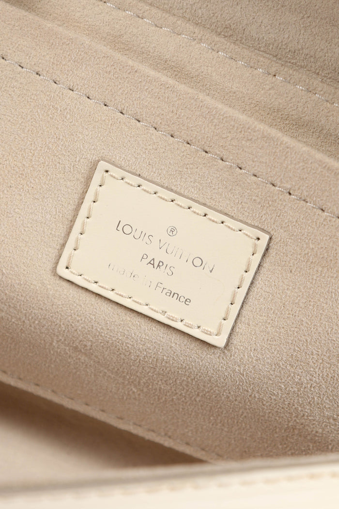 2000s Louis Vuitton White Epi Leather Montaigne Shoulder Bag
