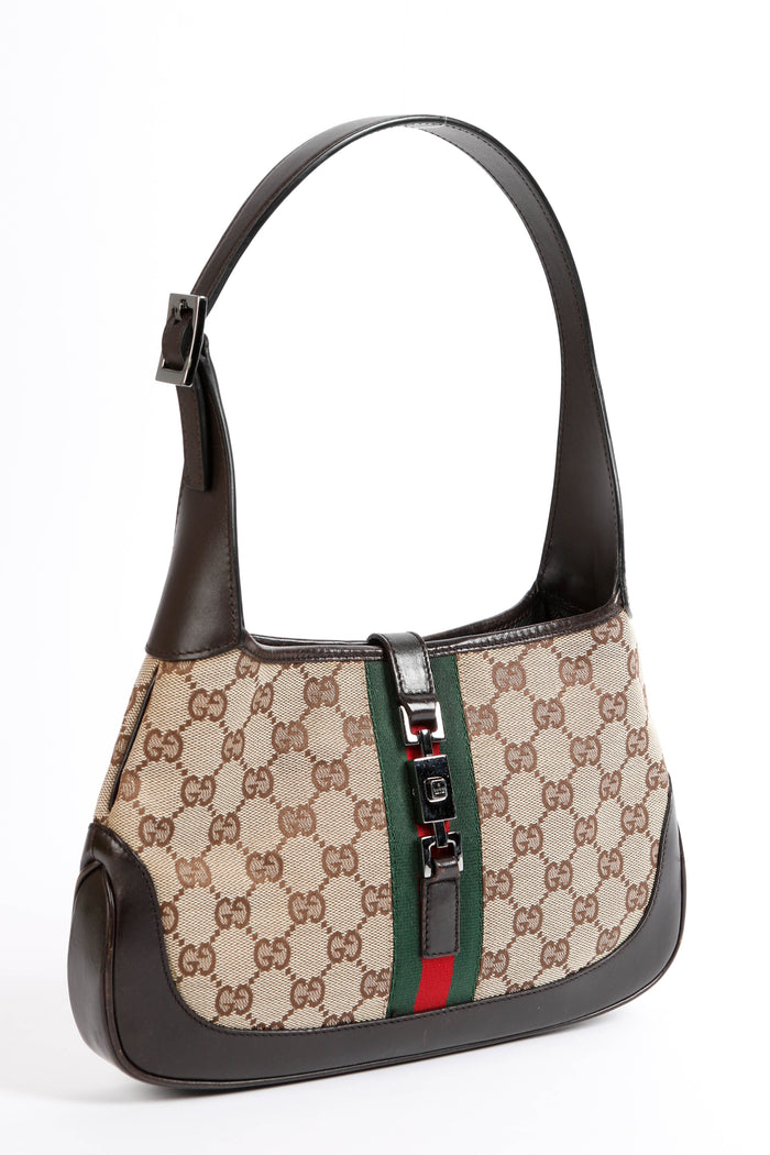 Vintage Gucci Classic GG Monogram Small Jackie Bag