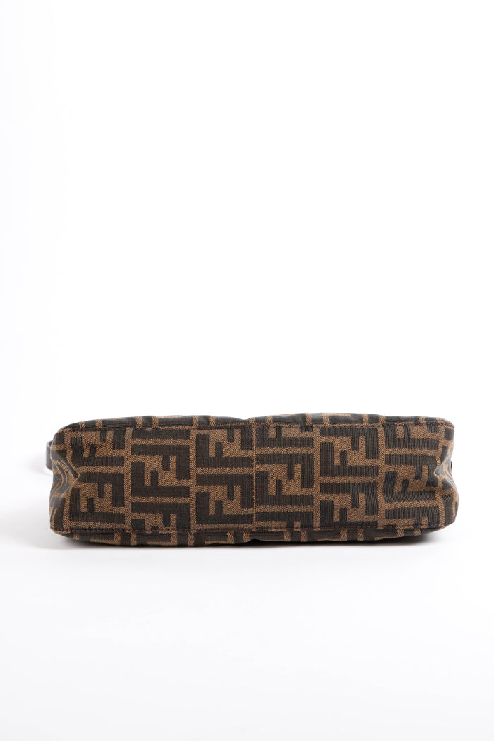 Vintage Fendi Zucca Canvas Shoulder Bag