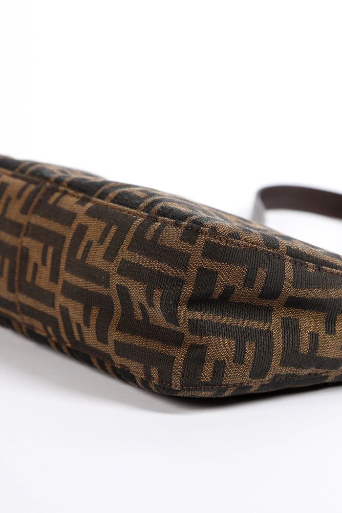 Vintage Fendi Zucca Canvas Shoulder Bag
