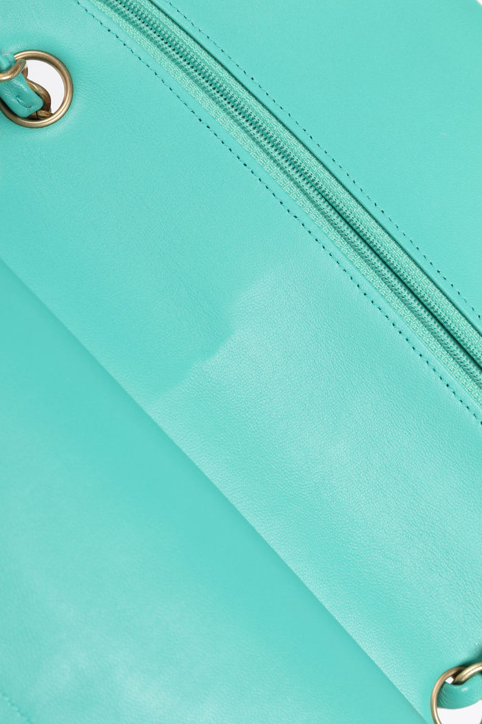 2019 Chanel Teal Lambskin Leather Medium Classic Double Flap Shoulder Bag