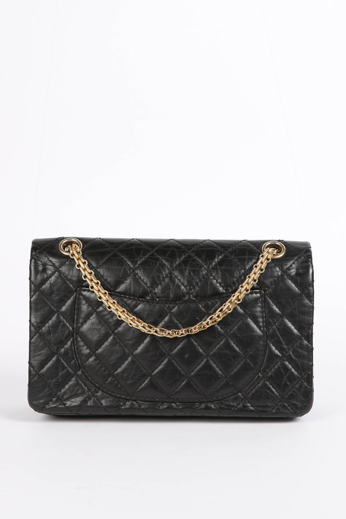 2017 Chanel Black Lucky Charms Reissue 2.55 Double Flap Shoulder Bag