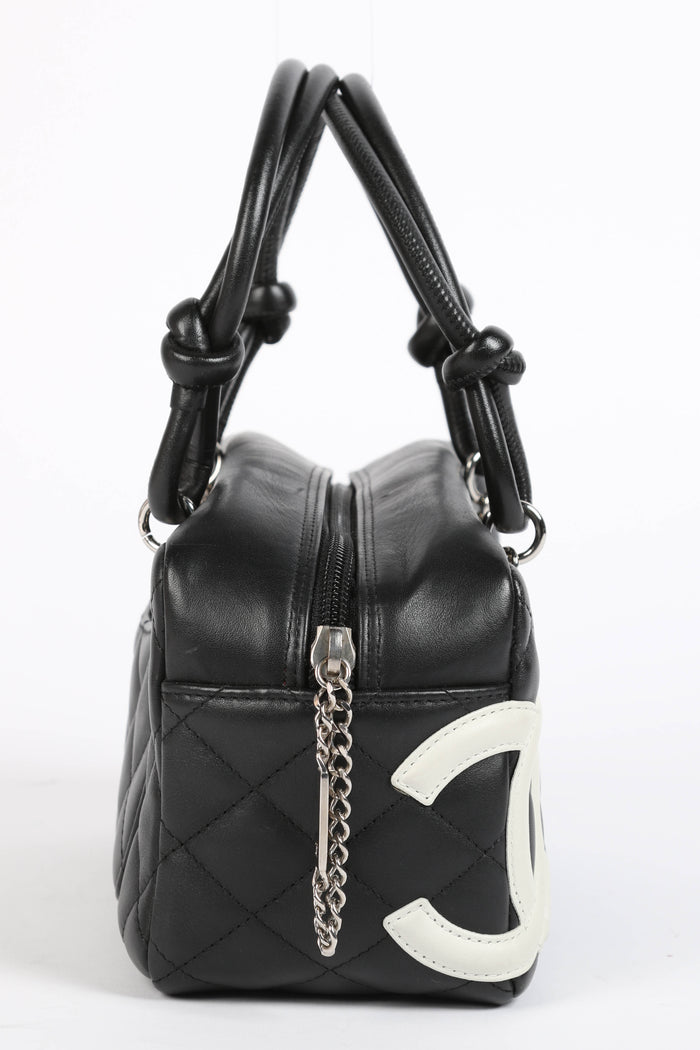 RARE 2000s Chanel Black Mini Rue Cambon Bowling Bag