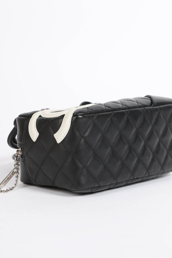 RARE 2000s Chanel Black Mini Rue Cambon Bowling Bag