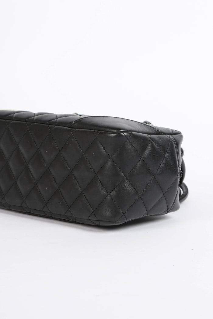 RARE 2000s Chanel Black Mini Rue Cambon Bowling Bag