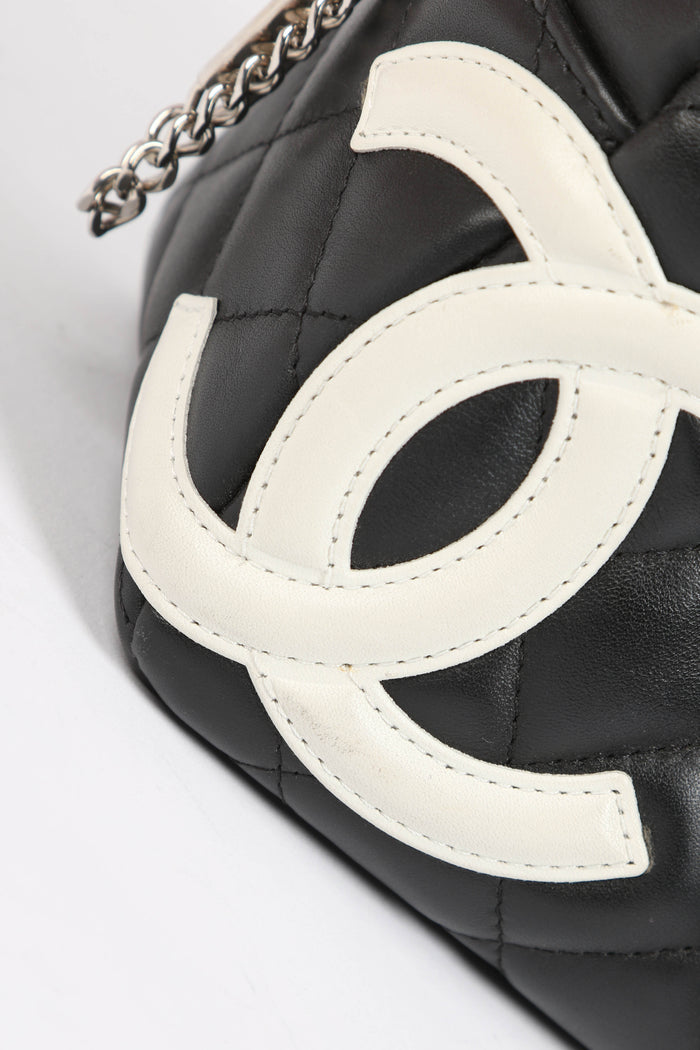 RARE 2000s Chanel Black Mini Rue Cambon Bowling Bag