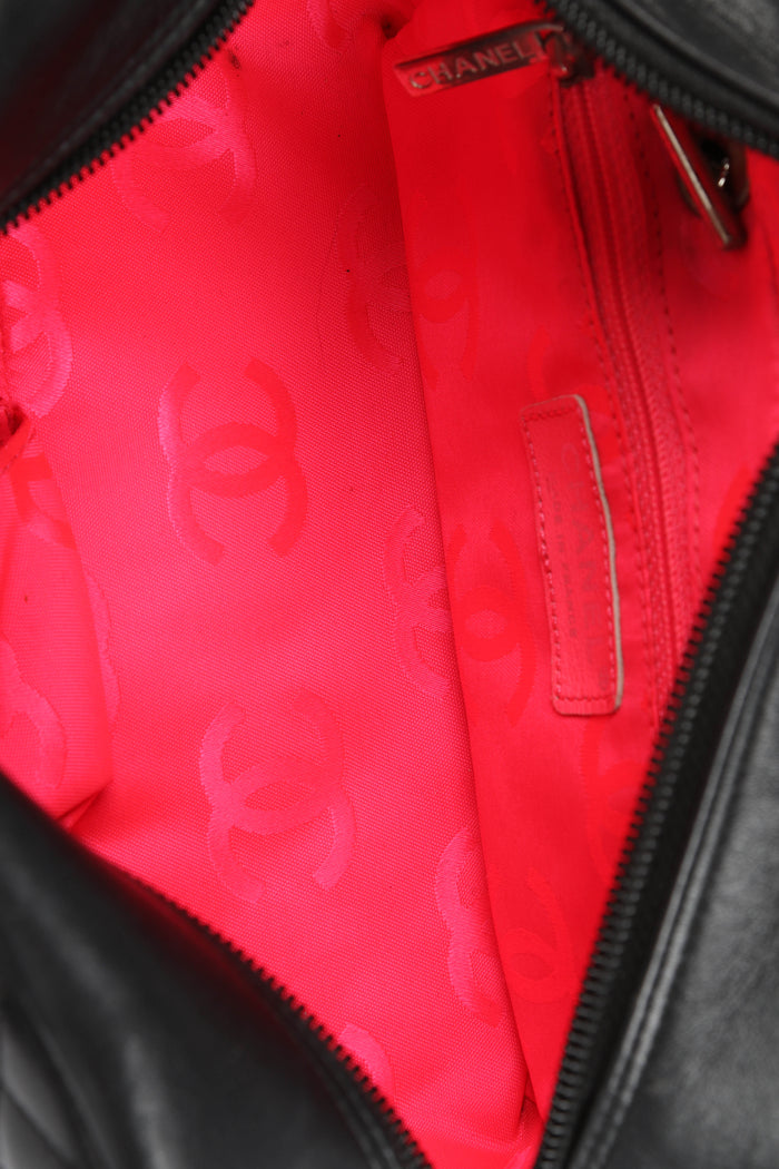 RARE 2000s Chanel Black Mini Rue Cambon Bowling Bag
