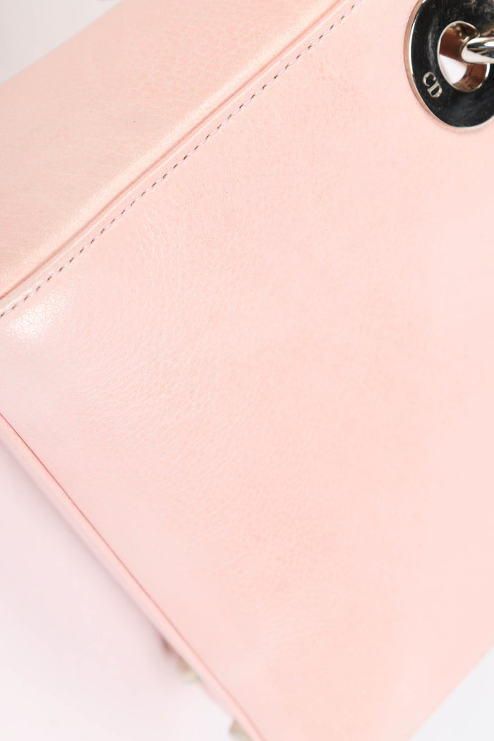 2015 Christian Dior Pink Leather Embellished Mini Lady Dior