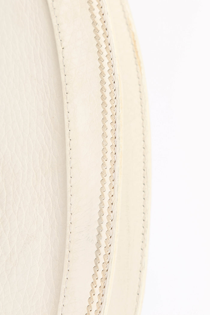 2000s Christian Dior White Leather Detective Top Handle Bag