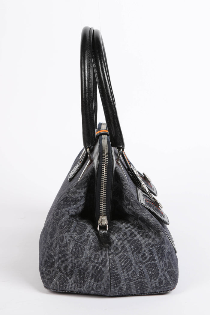2000s Christian Dior Flight Collection Frame Top Handle Bag
