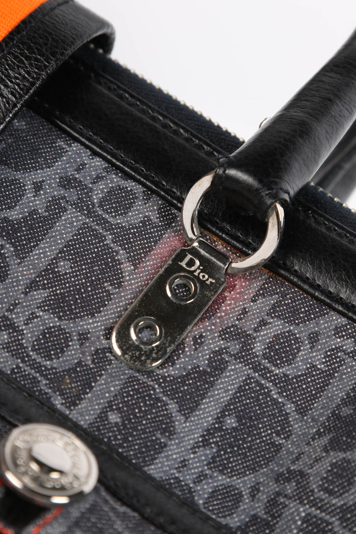 2000s Christian Dior Flight Collection Frame Top Handle Bag