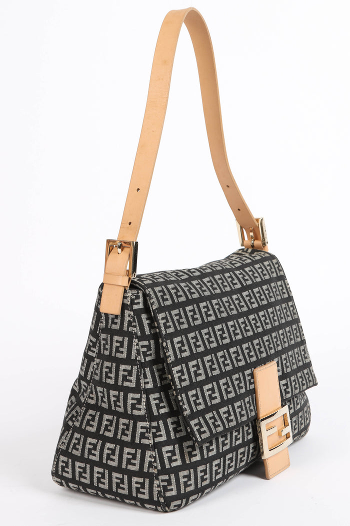 Vintage Fendi  Zucchino Mamma Baguette Shoulder Bag