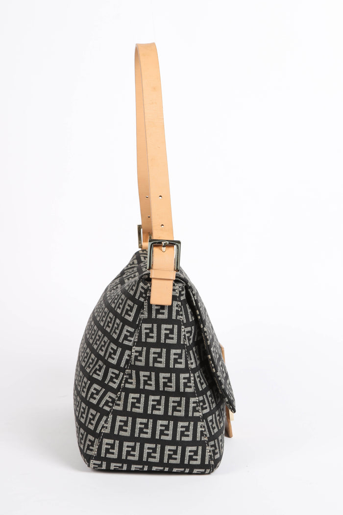 Vintage Fendi  Zucchino Mamma Baguette Shoulder Bag