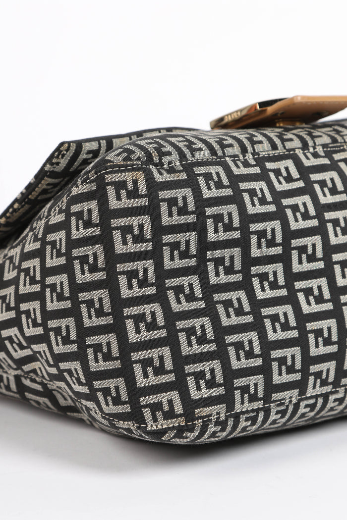 Vintage Fendi  Zucchino Mamma Baguette Shoulder Bag