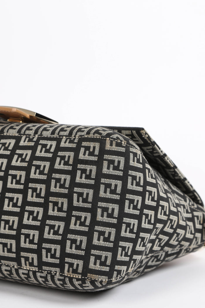 Vintage Fendi  Zucchino Mamma Baguette Shoulder Bag