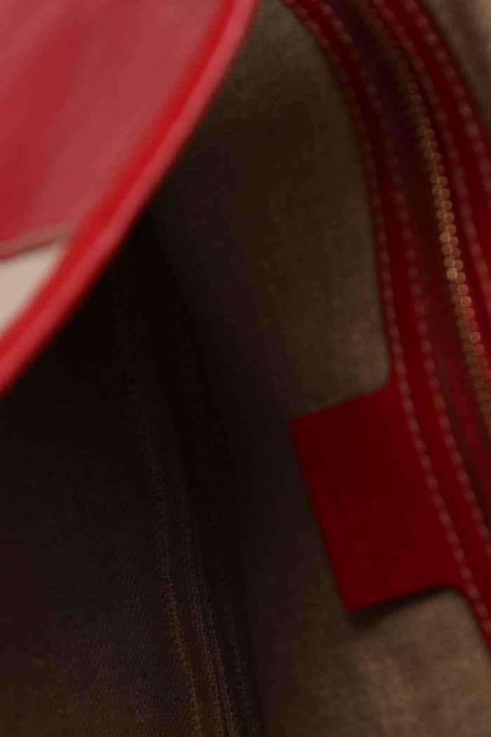 Vintage Gucci Red Leather Jackie Shoulder Bag