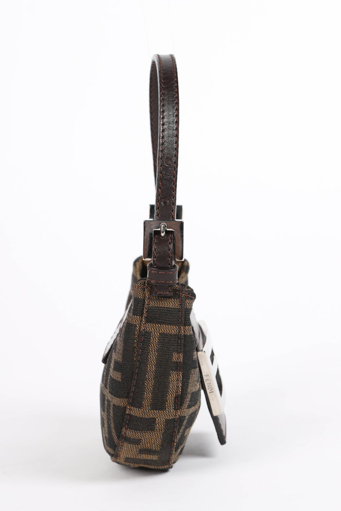 90s Fendi Zucca Monogram Mini Croissant Top Handle Bag