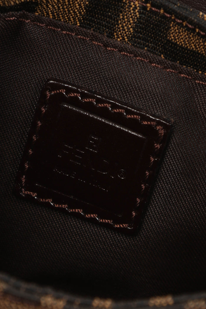 90s Fendi Zucca Monogram Mini Croissant Top Handle Bag