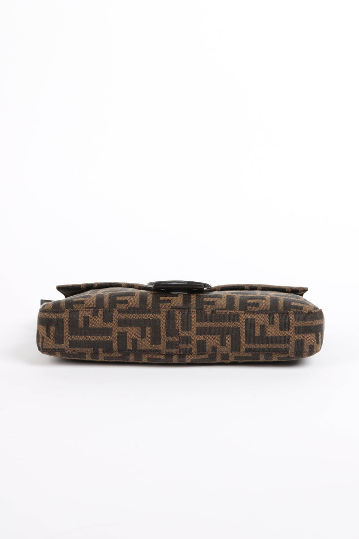 90s Fendi Zucca Monogram Baguette Shoulder Bag