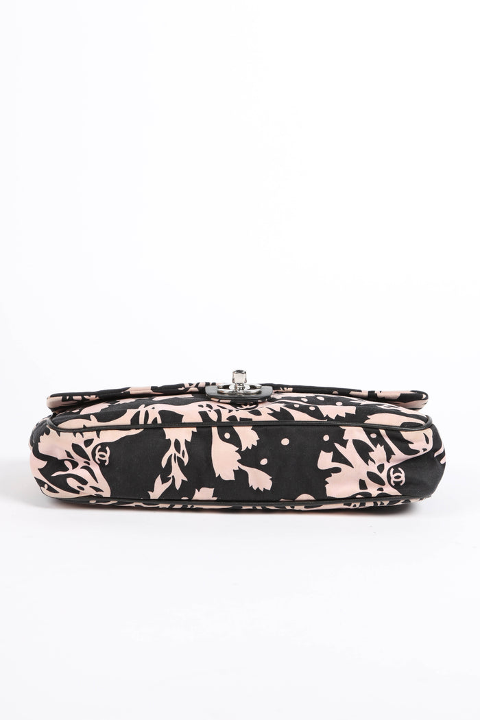 2000s Chanel Cruise Collection Floral Printed East West Shoulder Bag