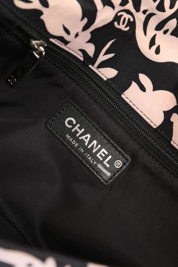 2000s Chanel Cruise Collection Floral Printed East West Shoulder Bag