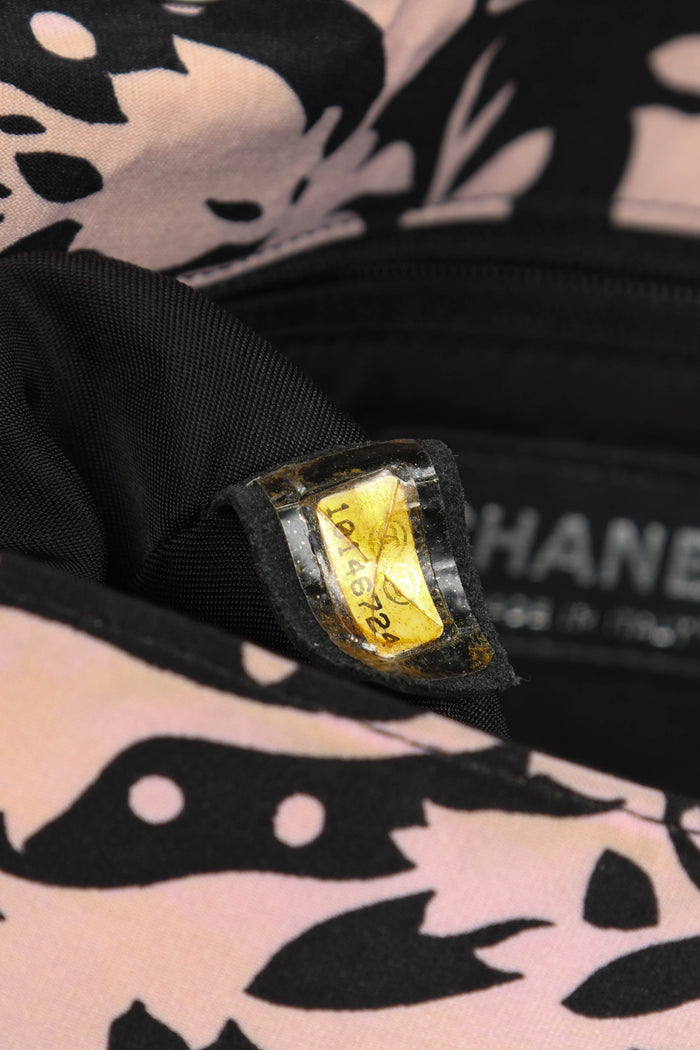 2000s Chanel Cruise Collection Floral Printed East West Shoulder Bag