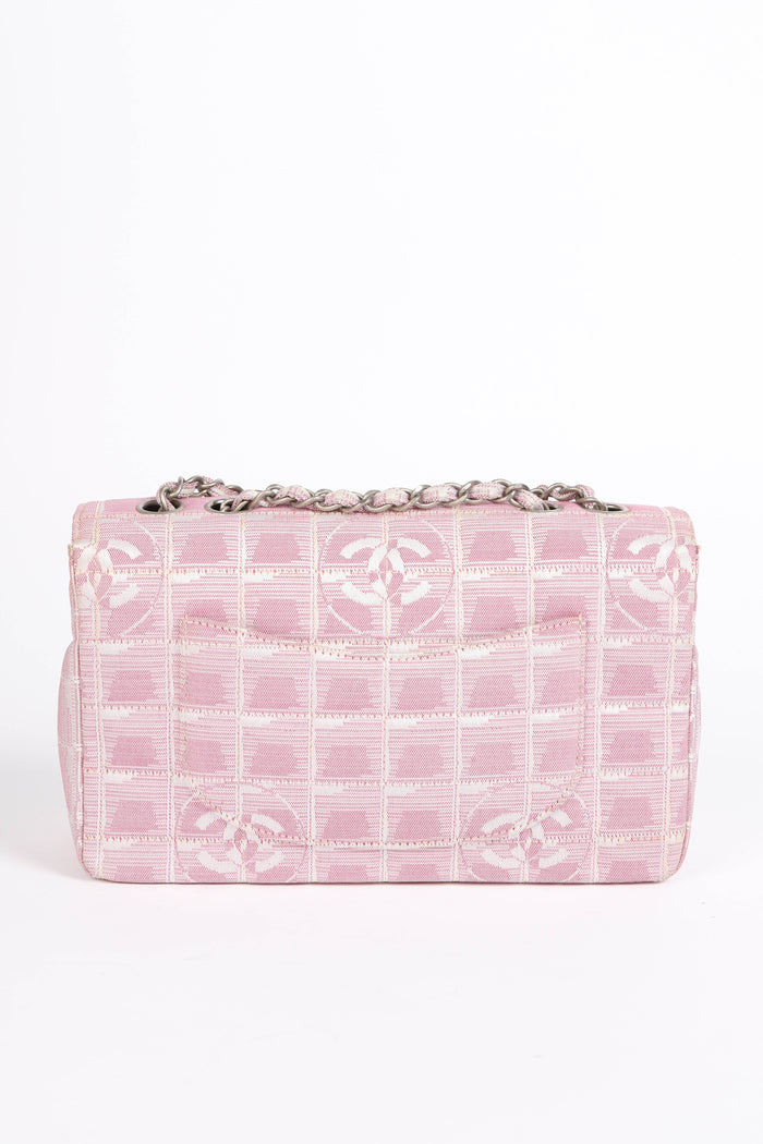 2000s Chanel Pink Travel Line Single Flap Bag