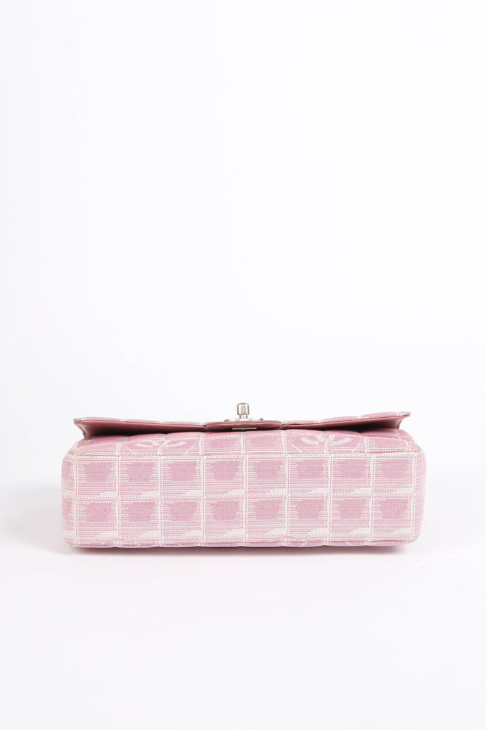 2000s Chanel Pink Travel Line Single Flap Bag
