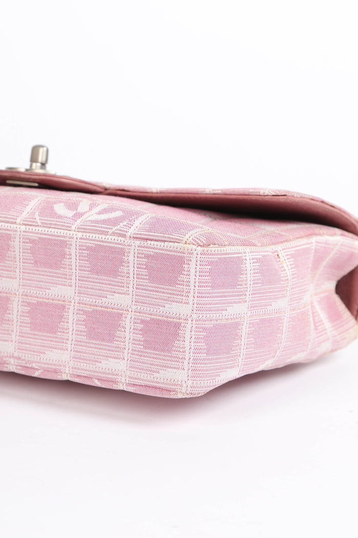 2000s Chanel Pink Travel Line Single Flap Bag