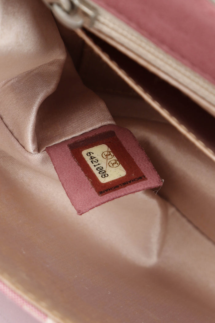 2000s Chanel Pink Travel Line Single Flap Bag