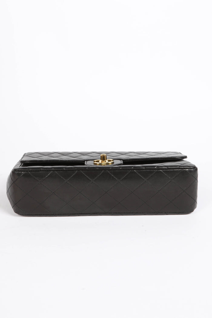 RARE 90s Chanel Black Lambskin Leather Parent-Child Set