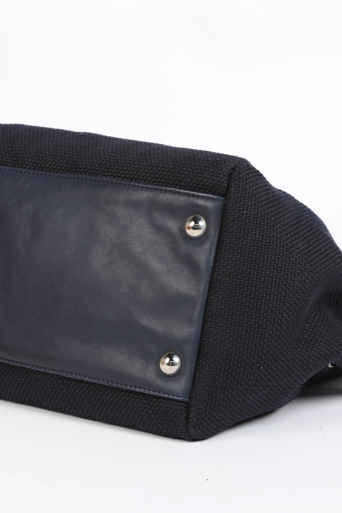 2000s Chanel Navy Canvas Tote Bag