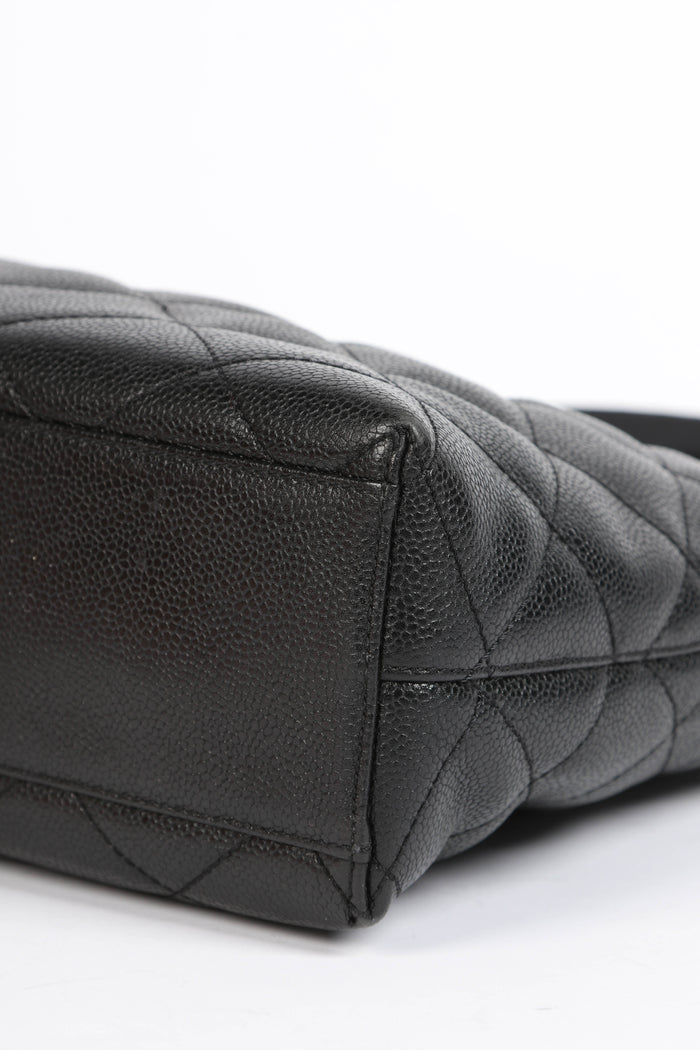 2000s Chanel Black Caviar Leather Shoulder Bag with GHW